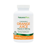 NaturesPlus, Chewable Orange Juice, Vitamin C, Natural Orange, 500 Mg, 90 Tablets